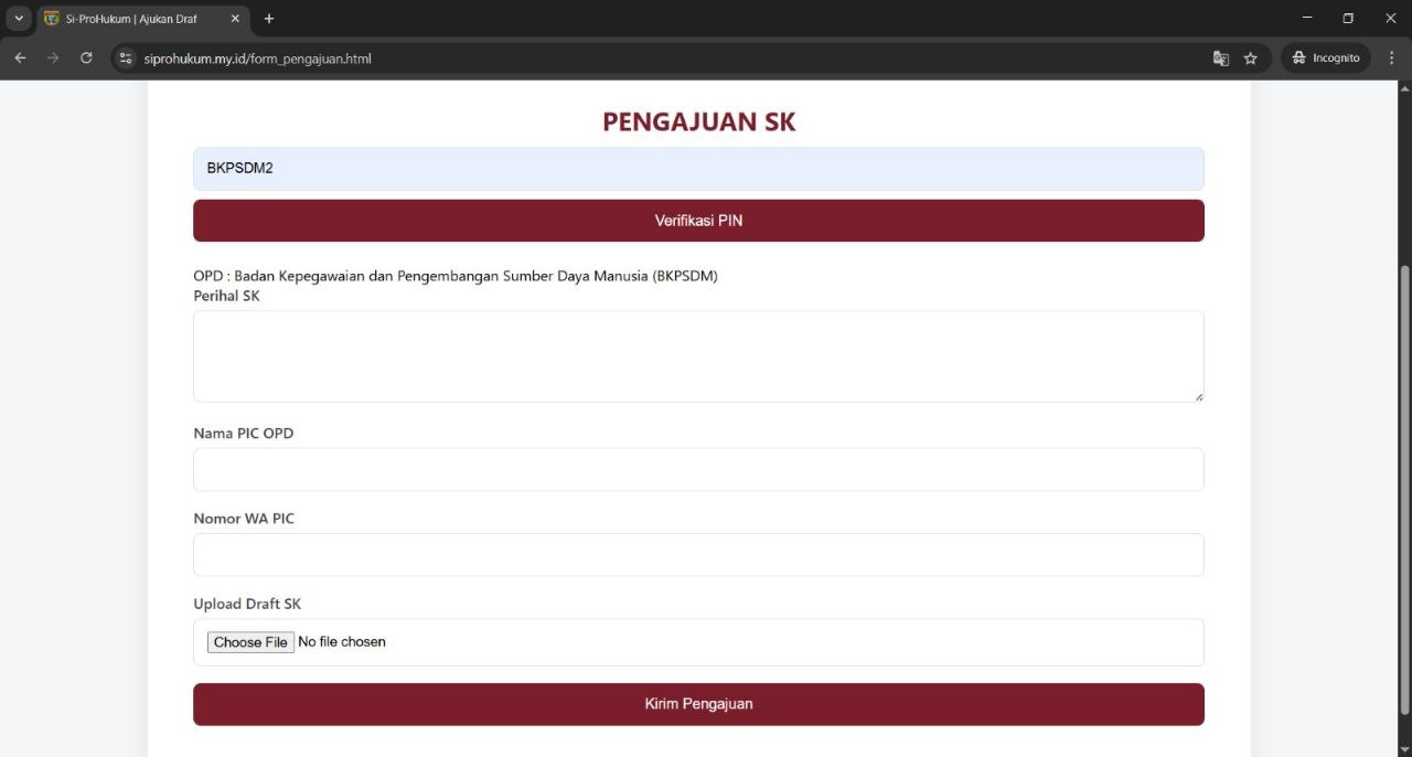 Screenshot tambahan dashboard SI-PROHUKUM 1