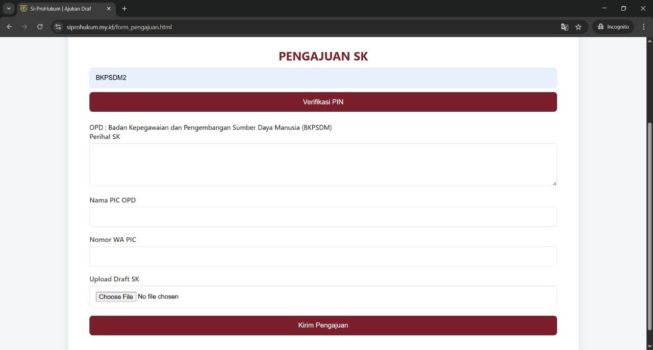 Pengajuan Draf SK